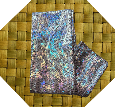 Shimmering sash with scale-like pattern—crafted to hold healing frequencies and wrap the body in wellness
