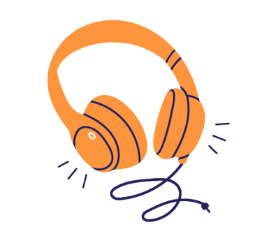 a pair of headphones with a headphone on