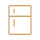 Ícono de heladera, cocina completa equipada para la estadía