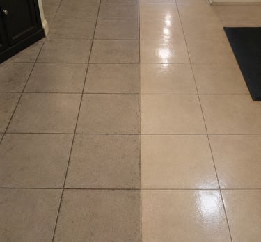 Commercial tile and grout cleaning results for high-traffic business floors in Mid-Michigan