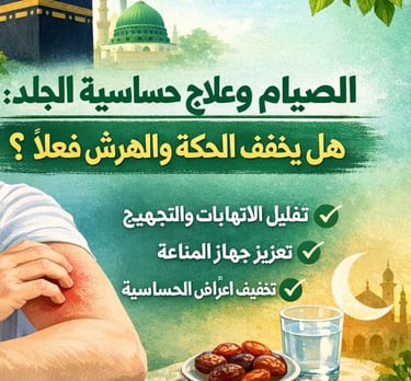 🕋🌿 الصيام وعلاج حساسية الجلد: هل يخفف الحكة والهرش فعلاً؟ 