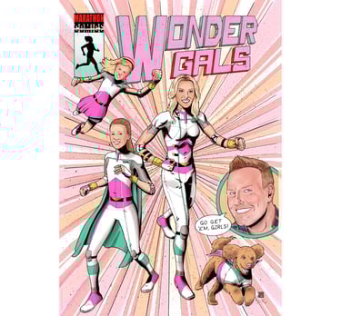 Wonder Gals Custom Comic Book Cover Commission