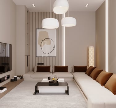 تصميم داخلي موديرن لفيلا بالرياض