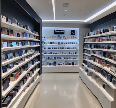 An inviting display of product categories in the store.