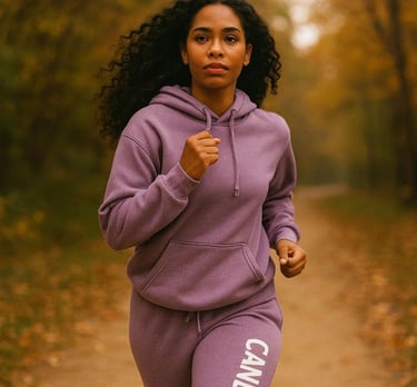 Candee LD'vine out jogging.