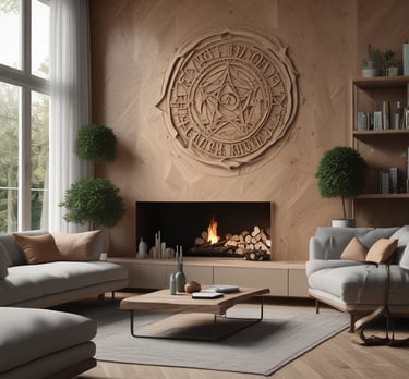 blue and white striped round textile