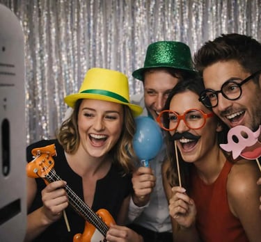 accessoires de location de photobooth pour une soirée d'entreprise