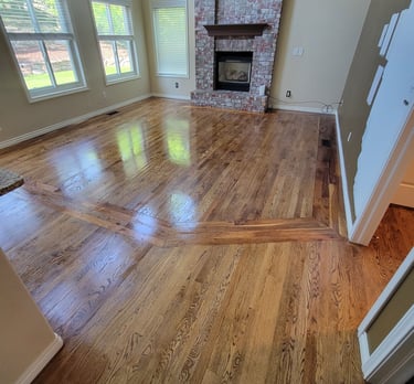 Beautiful Hardwood Floor, just cleaned, with King Organic Clean