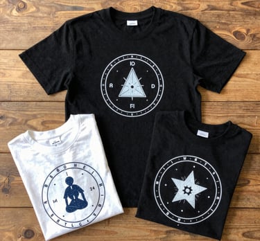 Elegant tarot cards spread out on a dark velvet cloth with stars softly shining around