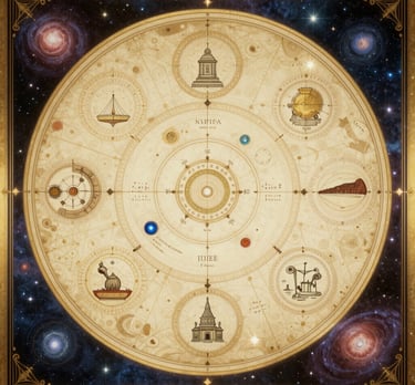 A mysterious dark celestial background with stars twinkling subtly, creating a luxurious and mystical atmosphere