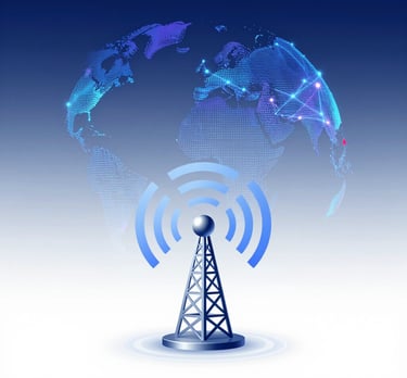 blue and white striped round textile