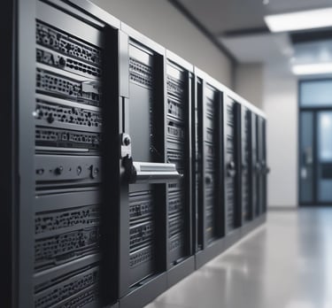 Close-up of a laptop screen displaying email server configuration settings.