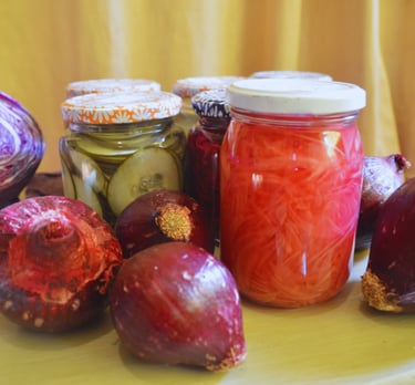 Conserva de cebollas en agrodolce