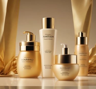 Close-up of creamy body lotions with natural ingredients on a marble surface.