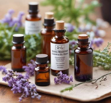 A serene consultation room with natural light, plants, and homeopathic remedies on wooden shelves.