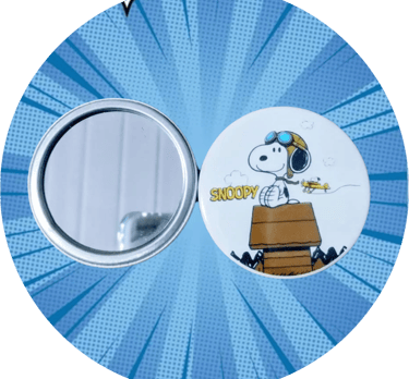 Espelho de Bolso! Escolha seu personagem para lhe acompanhar. tamanho 55mm