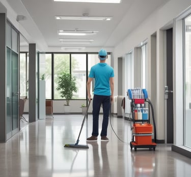 Professional cleaning a car interior at a customer's home with portable equipment.
