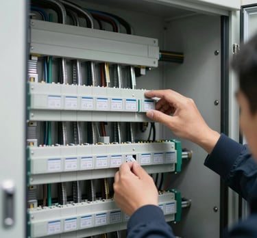 Smart pool control panel showing temperature and settings.