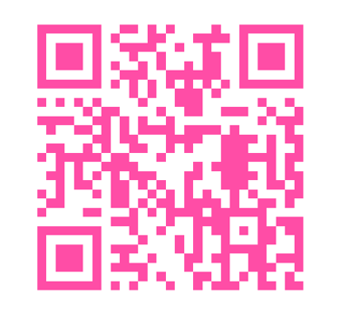 A vibrant pink QR code on a white background for digital scanning and mobile marketing.