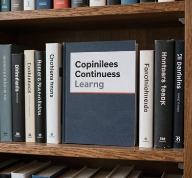 A bookshelf filled with contemporary design and business books, emphasizing a commitment to continuous learning and staying updated with industry trends.