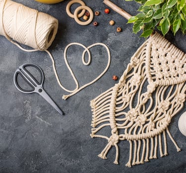 Materiales en macramé