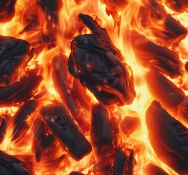 A professional industrial stove with multiple burners in a busy restaurant kitchen.