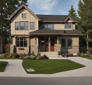 Consultant discussing renovation plans with a homeowner over blueprints