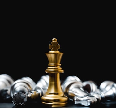 Imagem de um tabuleiro de xadrez.