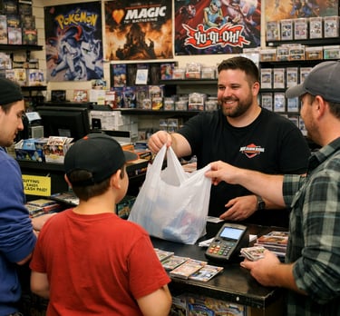 Card Shop with customers