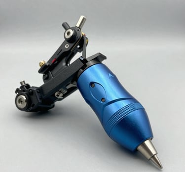 Close-up of a vibrant, detailed tattoo sleeve in progress on an arm.