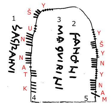 Fardel (Ivybridge) Ogham/Rune Stone 489, County of Devon