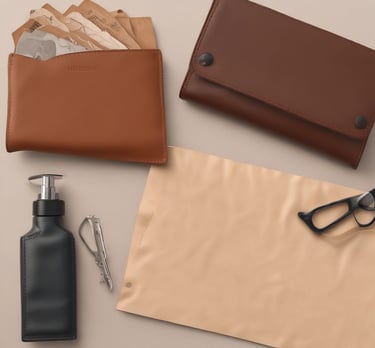 A vibrant display of assorted home decor items arranged on a rustic wooden table.