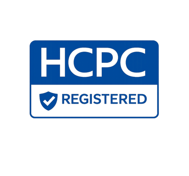 Official HCPC Registered logo for health and care professionals in the UK.