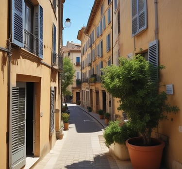 Charming Provencal stone house with lavender fields in the background