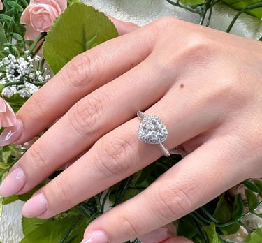 1 Ct Heart Shaped Diamond  Promise Ring