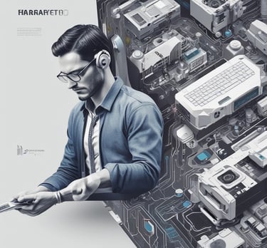 Futuristic dark blue themed blog homepage with sleek design and affiliate product highlights.