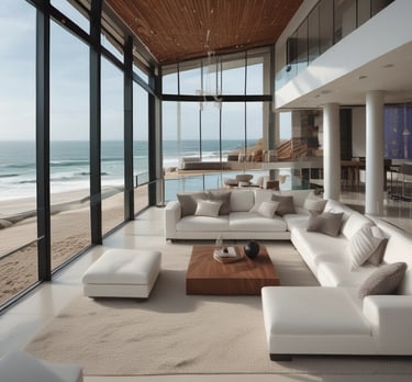 Luxurious beachfront property in Cancun.