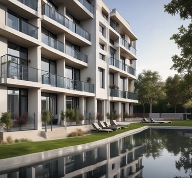 Modern villa with a pool in Riviera Maya.