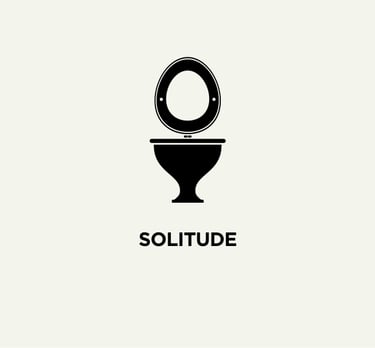 Toilet Seat Solitude Icon Design
