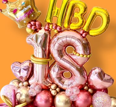 Arreglo de globos feliz cumpleaños