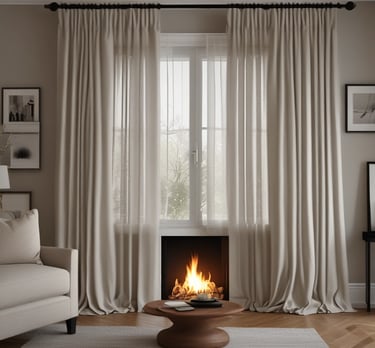 A modern and stylish roller blind displayed in a bright room.