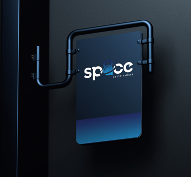 a signpost with the space crosstraining logo applied