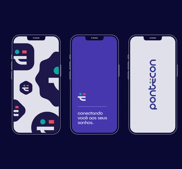 wallpaper for smartphones with visual identity and Pontecon logo