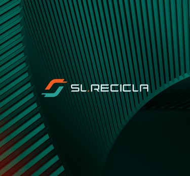 SL Recicla logo on a green abstraction technological background
