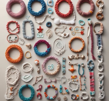 Brightly colored floral arrangements featuring seasonal blooms in rustic vases, displayed on a wooden table
