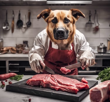 sliced meat beside silver knife