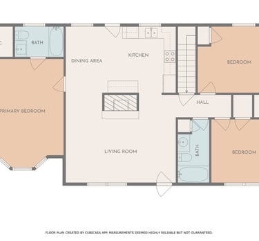 a floor plan of a two bedroom home