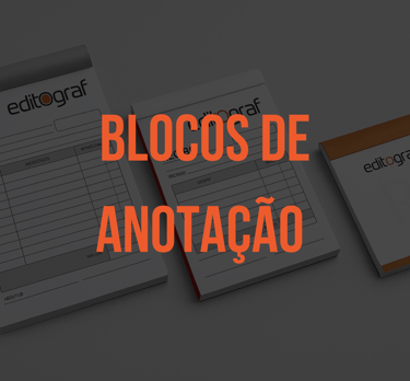 Blocos de anotação personalizados impressos pela Editograf.