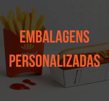 Embalagens personalizadas para fast food produzidas pela Editograf.