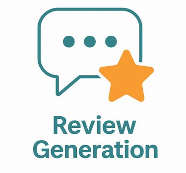 a starfish with a speech bubble in the middle of the text review